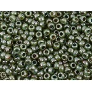  TOHO™ Bead Round Hybrid 8/0 Opalescent Green Picasso 