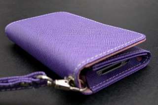 Faux Leather iPhone Purse Wallet Case for iPhone4 4S + LCD 