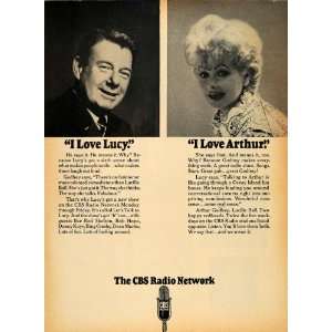  1964 Ad CBS Radio Broadcasting Network I Love Lucy Show 