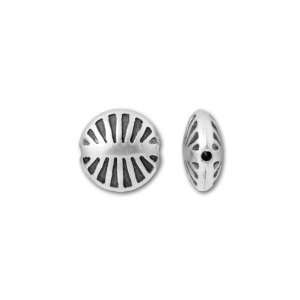  Metallite® Antique Silver Slit Coin Bead Arts, Crafts & Sewing