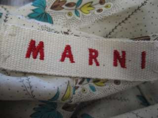 Marni Womens topTan Printed Short Sleeve Cotton Sz 40  