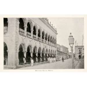  1897 Print Mexico Municipal Palace Merida Yucatan 