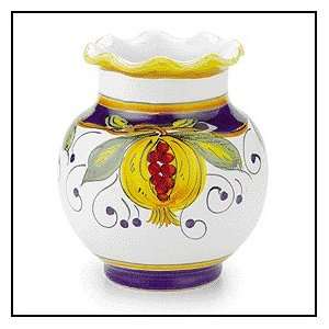 Handmade Melograno Fluted Vase From Italy  Kitchen 