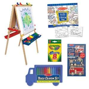  Melissa and Doug Deluxe Standing Easel Set for Boys: Home 