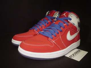 2007 Nike Air Jordan I Retro 1 LS SORT VARSITY RED WHITE ROYAL BLUE Sz 