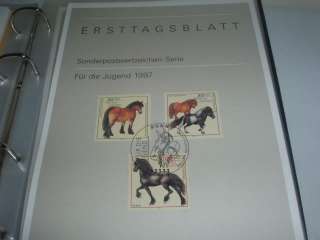 Germany Ersttagsblatt 1974 1997 collection in 7 albums. For a flavour 
