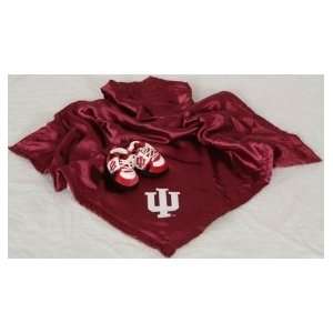 Indiana Hoosiers Baby Blanket and Slippers