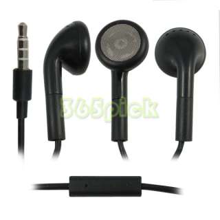 Black Earphone Earbud Headphone With Mic for iPhone 4 4G 4S 3GS 3G 2G 