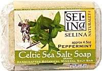 CELTIC SEA SALT SOAP ~ PEPPERMINT ~ 12/4.5 OZ BARS  