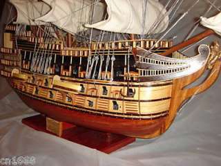 this model made out of almost 95% wood, all the hand rails, sails 