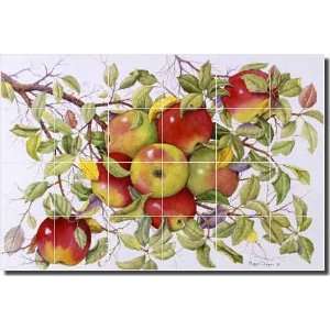  Apples by Marcia Matcham   Apple Fruit Ceramic Tile Mural 