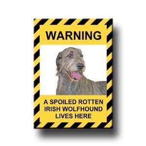 Irish Wolfhound Spoiled Rotten Fridge Magnet