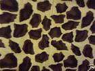 Soft fleece fabric by the yard: Brown giraffe print