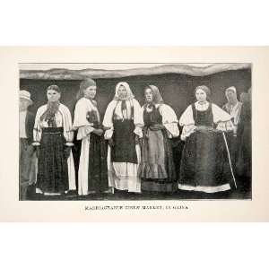  1903 Print Marriageable Girls Market Gaina Hungary Transylvania 