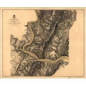  Civil War Map Harpers Ferry 1863 Prepared by Bvt. Brig 