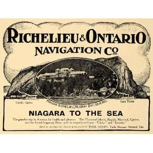  1907 Ad Manoir Richelieu Ontario Navigation Niagara Sea 