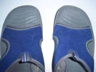 FAST SHIPPING! LANDS END Blue Slides SANDALS Mens Shoes SIze 9 DEAL 