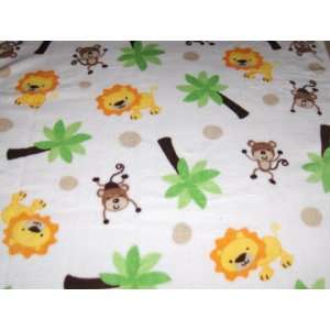    NoJo Making Miracles Baby Blanket ivory with Monkey & Lion: Baby