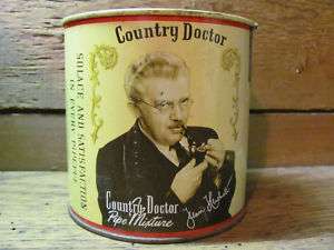 Vintage Tin Can~Country Doctor~Pipe Tobacco~Cool Lithos  
