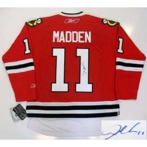 John Madden Autographed Uniform   Chicago Blackhawks 2010 Cup:  