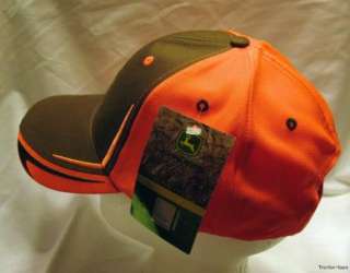 NWT JOHN DEERE Tractor Hunting Orange Mens Hat Cap NEW  