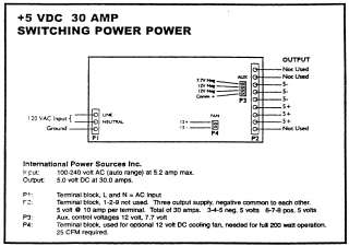IPS Switching Power Supply 5V @ 30A (40A max.)   New  