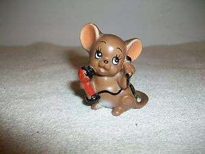 Josef Originals Mouse On Telephone Figurine  