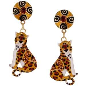  Lunch at The Ritz 2GO USA Leopard Snack Earrings Posts Lunch 