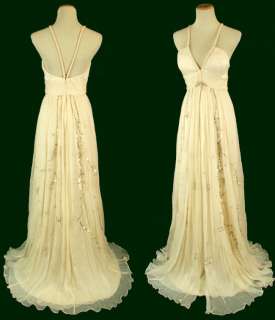 JOVANI Ivory / Bold $400 Silk Women Evening Dress  BRAND NEW  Size 2 