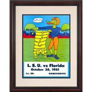  1961 Florida vs. LSU 8.5 x 11 Framed Historic Football 