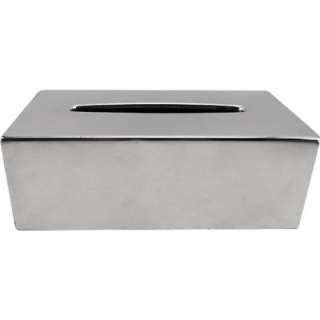 Rectangular Tissue Box Holder Cover   Stainless Steel 845033043811 