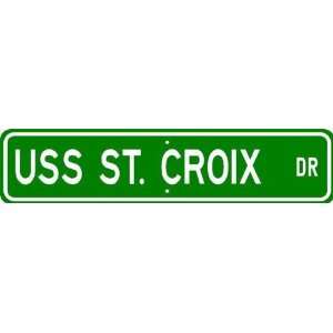  USS ST CROIX LPA 231 Street Sign   Navy Patio, Lawn 
