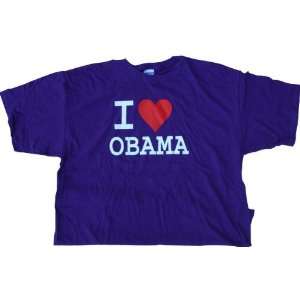 Barack Obama I Love Obama Navy Tshirt 