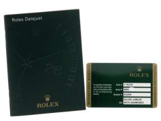 Rolex 116234 Date Just Stainless Steel Diamonds Men Watch W/Box 