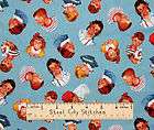 Norman Rockwell Kids Boy Girl Retro Quilting Treasures Novelty Cotton 