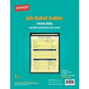   ® Sewn Job Ticket Holders, Clear, 9 X 12, 3/pk