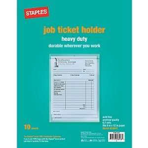   Job Ticket Holders, Clear/Frosted Matte, 9 x 12 