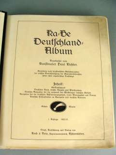 1923 ANTIQUE KABE GERMAN DEUTSCHLAND LUXURY STAMPS ALBUM HARDCOVER 