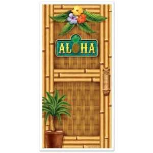  Aloha Door Cover Party Accessory (1 count) (1/Pkg) Toys 