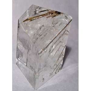  Quartz with Black Tourmaline Polished Freeform Crystal 