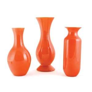  Painted Glass Vase   Orange Series