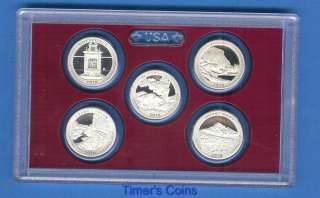 2010 Silver Quarter Proof Set   5 Coins   No Box/COA  