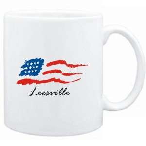  Mug White  Leesville   US Flag  Usa Cities Sports 