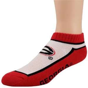  Georgia Bulldogs White Red No Show Socks Sports 
