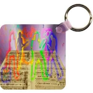  Rocking on Sheet Music Art Key Chain   Ideal Gift for all 