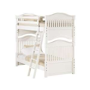   Pointe 3/3 Twin Bunk Bed   Piano Key Antique White: Toys & Games