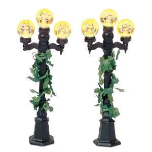  : Dept. 56 Village accessory Holly covered Lampposts: Home & Kitchen