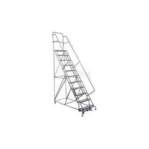   24W 16 Step Steel Rolling Ladder 10D Top Step: Home Improvement