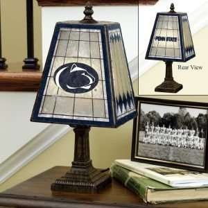  PENN STATE NITTANY LIONS 14 IN ART GLASS TABLE LAMP: Home 
