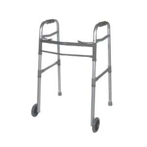   /Junior, Deluxe Folding Walker, Two Button with 5 Wheels, Universal